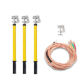 颐信达PKJDX-0.4kV-2 4*1+4米16平方软铜线 平口螺旋接地棒0.5*4