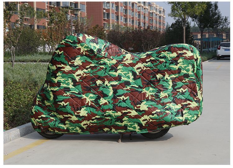 Winter Thickeneded Quilt Motorcycle Cover, Windproof Full Cover, Snowproof and Sunproof Pedal Electric Vehicle Universal Protective Cover