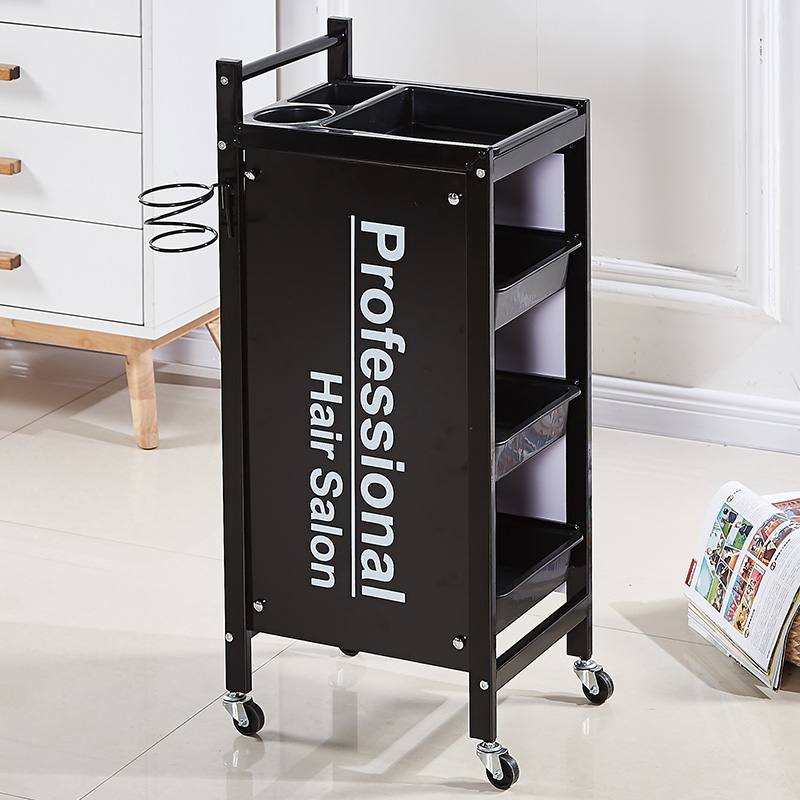 レトロ理髪カートヘアサロントロリーバーバー理髪店パーマ染料ツールカート美容トロリー