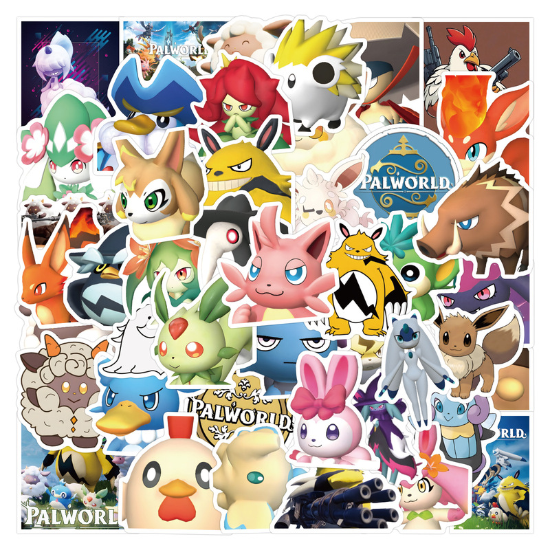 55 Cartoon Palworld Fantasy Beast Palu Stickers Decorative Handbook Stationery Water Cup Computer Waterproof Stickers 55 Cartoon Palworld Fantasy Beast Palu Stickers Decorative Handbook Stationery Water Cup Computer Waterproof Stickers