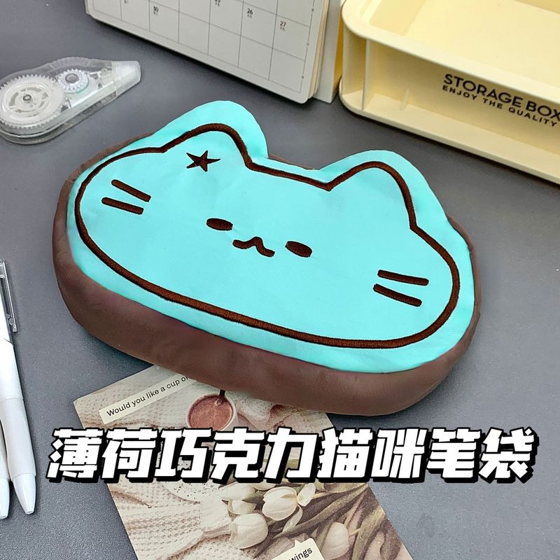新品猫ペンケース学生大容量insペンケース高颜値文房具収纳袋罗猫かわいい化粧ポーチ|undefined