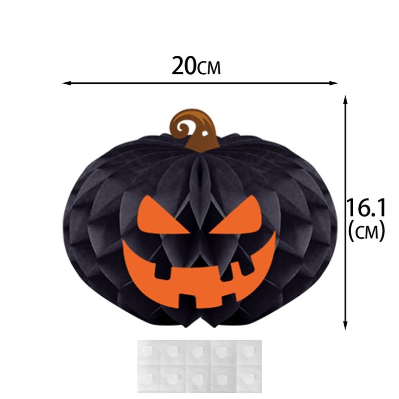 ハロウィンパーティーの装飾ハニカムボールペンダントカボチャクモ立体ハニカムゴーストフェスティバルハロウィン装飾アレンジメント|undefined
