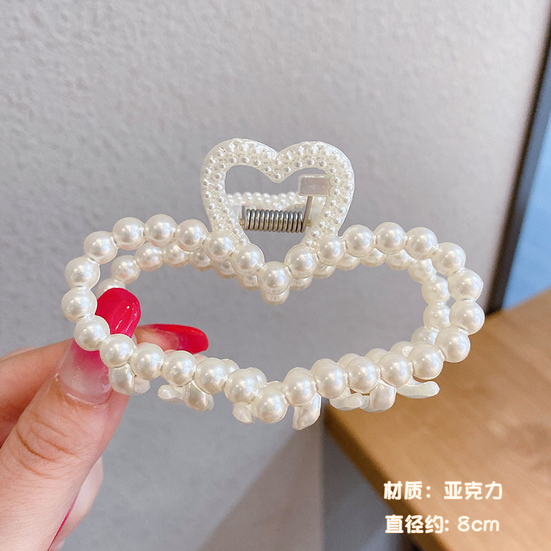 Pinza de cabello metálica coreana de alta sujeción con diseño retro