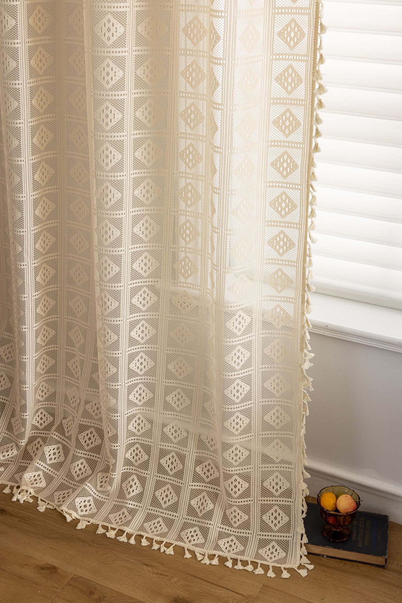 Lace Sheer Curtains Bohemian Window Fabric For Home Decoration_voghion.com