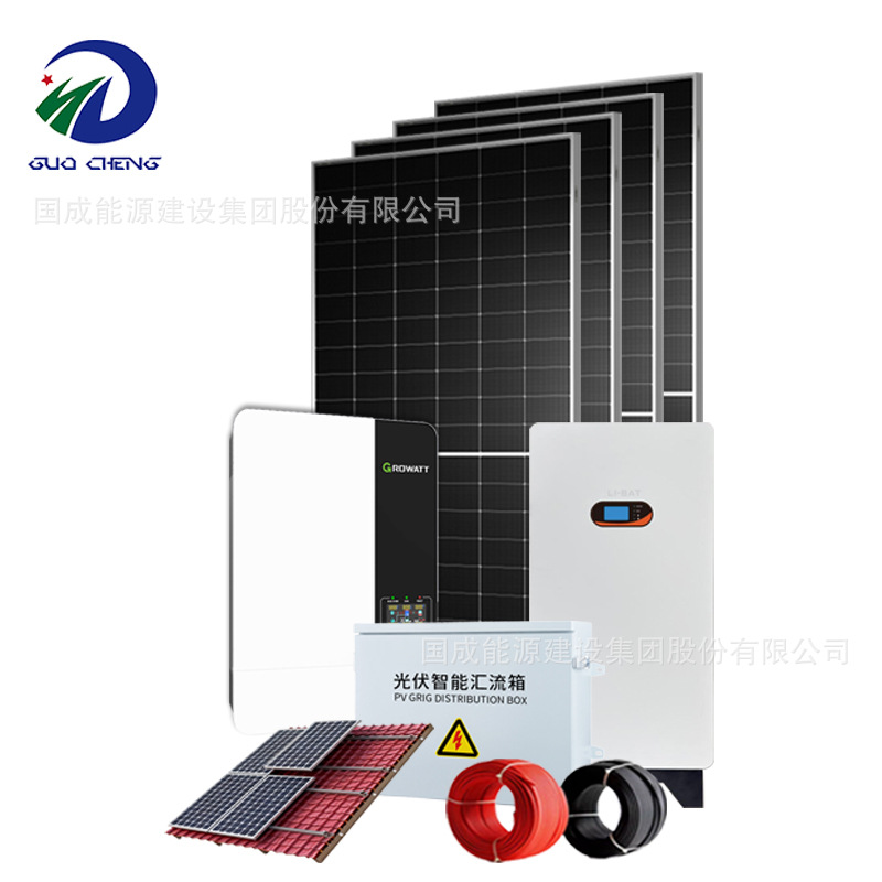 Sistema de generación de energía solar fotovoltaica multiespecificación fuera de la red 15kw sistema de almacenamiento de energía doméstico 30 grados batería de litio eléctrica