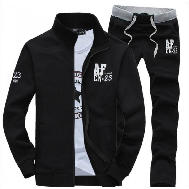 Sports suit Men's Spring and Autumn Running Casual Sweatshirt Sportswear Sportswear suit Men's Spring and Autumn Two-piece Set