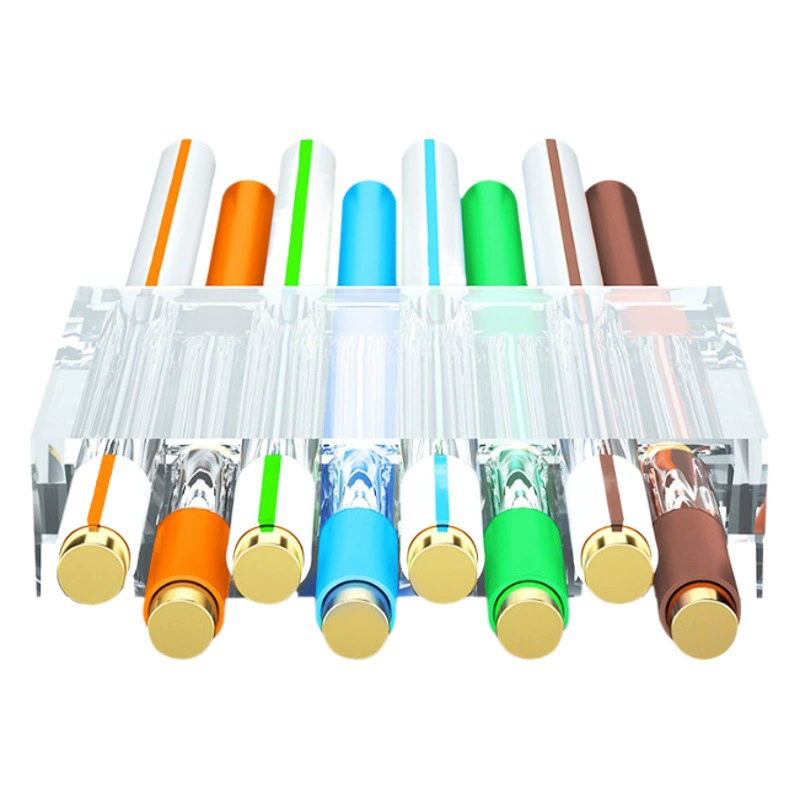 CAT7 10000 гигабитный экранированный RJ45 позолоченная 50U сетевая хрустальная головка ультра-шесть типов семи типов ласточкин хвост экранированная хрустальная головка