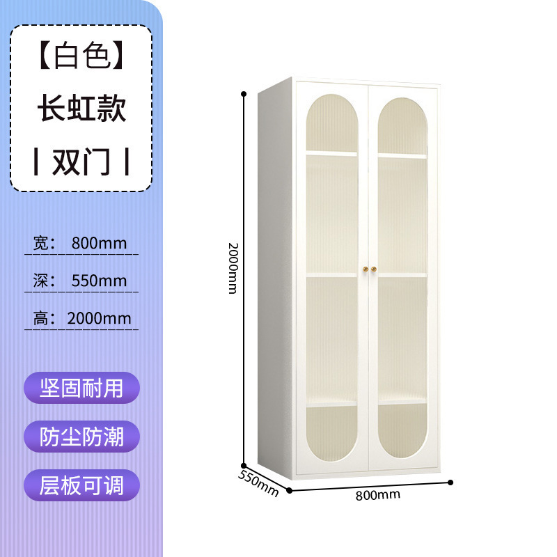 衣柜钢制出租房用彩色衣橱卧室客厅家用铁艺无甲醛简易储物铁皮柜|undefined