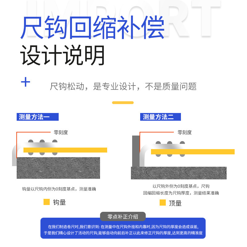 ステンレス巻尺、自動伸縮、ゴムコーティング、厚みのある耐衝撃ケース、ルーバン尺ツール、3.5m種類以上の仕様、卸売|undefined