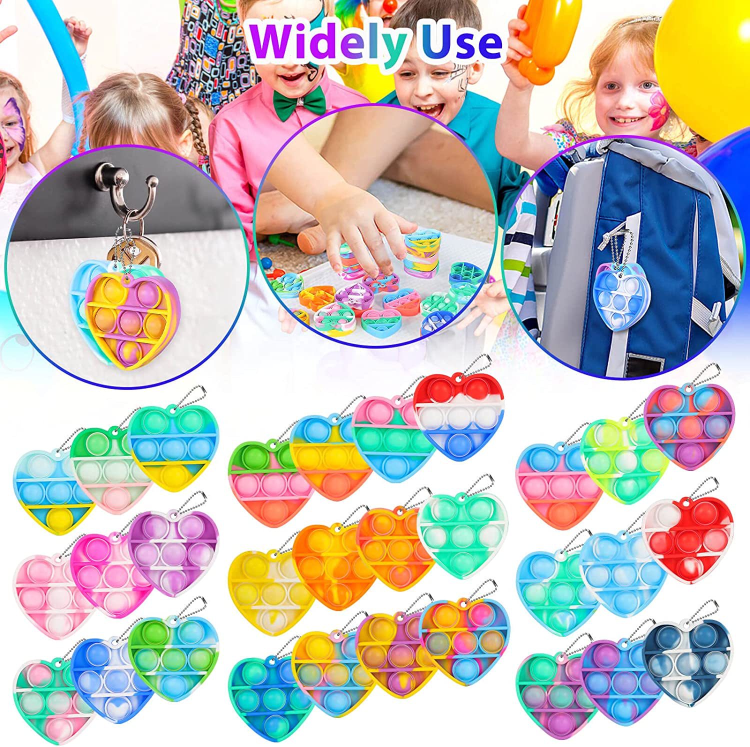 Fidget Toys Heart Shape Silica Gel Toys display picture 2