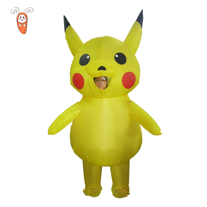 Популярный ввоз Pikachu инфляционный костюм, милый мультяшный персонаж, праздничные реквизиты Pikachu инфляционный костюм