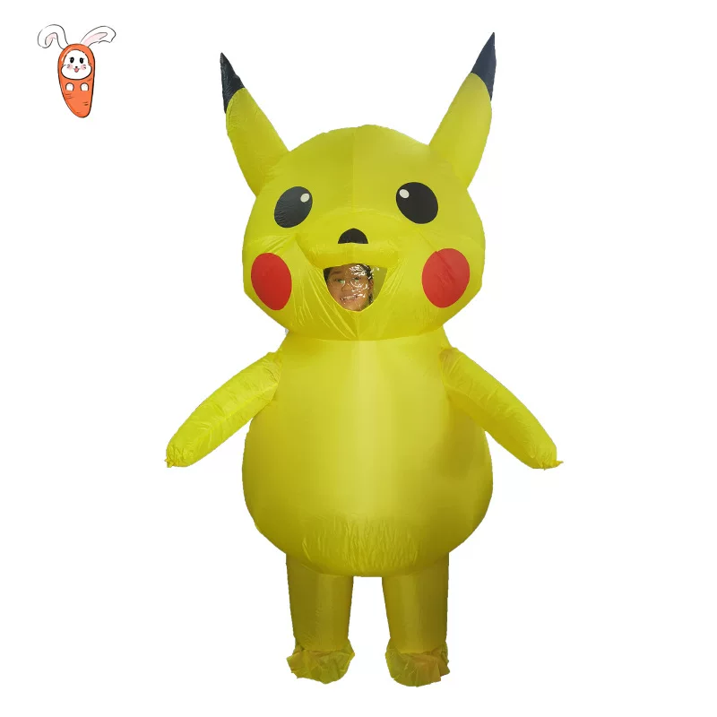 Популярный ввоз Pikachu инфляционный костюм, милый мультяшный персонаж, праздничные реквизиты Pikachu инфляционный костюм