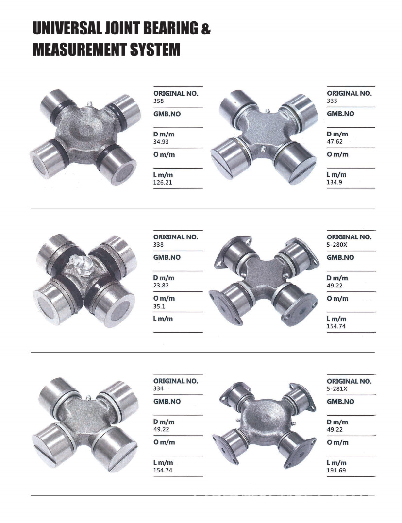 EQ140 universal joint cross shaft 39×118, cross bearing assembly for truck rotary tiller drive shaft