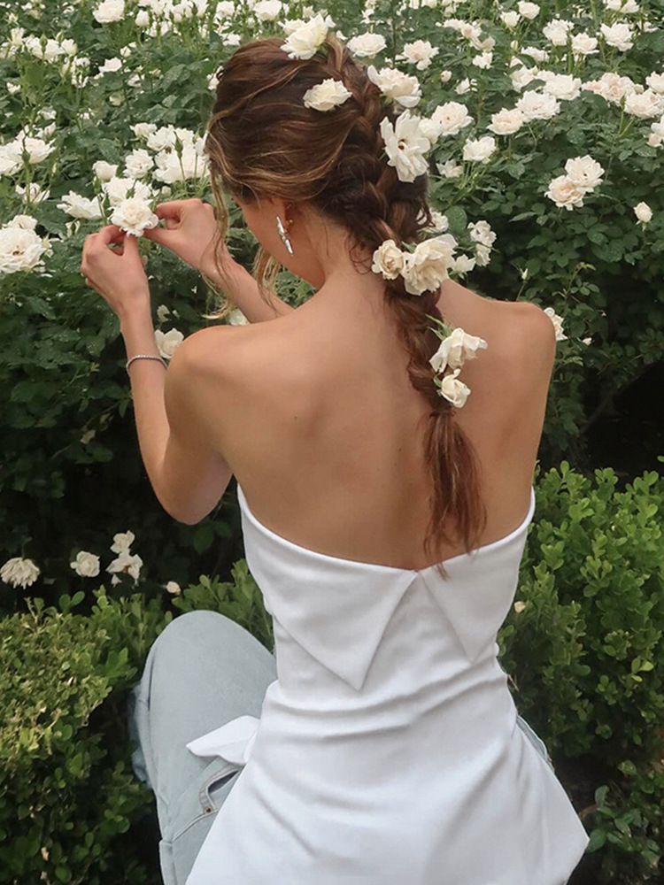 Summer solid sexy tube top sleevless