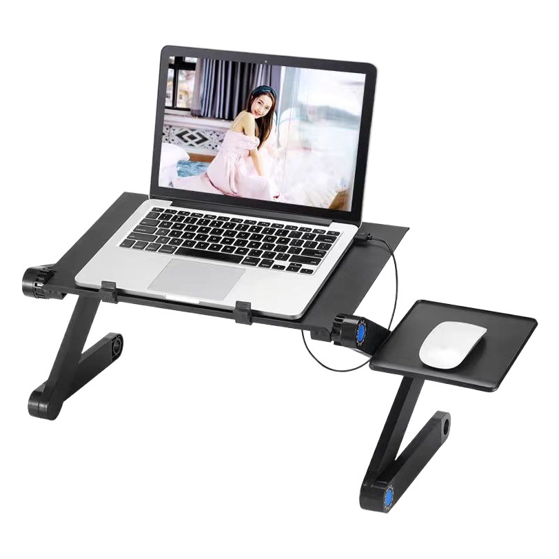 Aluminum Alloy Laptop Table Foldable Bed Table Desk Dormitory Lazy Cooling Bracket Flat Small Table