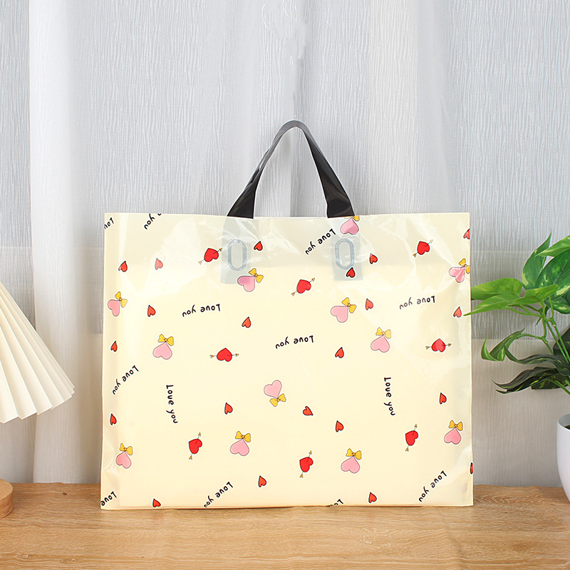 Tienda de ropa de suministro de fábrica bolso transparente logotipo impreso bolsa de embalaje de regalo bolsa de plástico de embalaje de ropa al por mayor