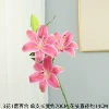 3 flowers 1 bud soft glue lily