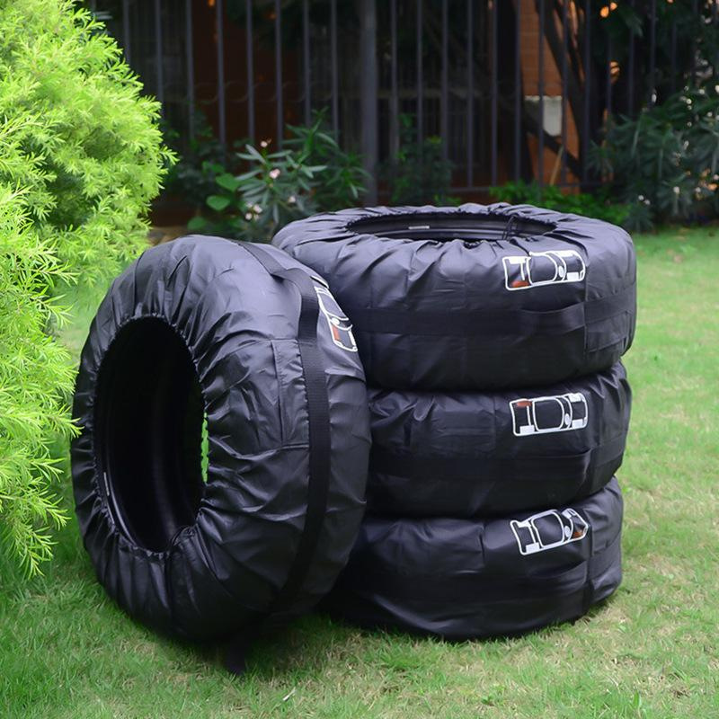 Cross-border new 190T polyester taffeta tire cover spare tire cover outdoor waterproof tire cover dustproof snow tire collection