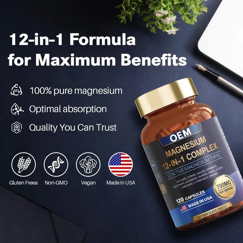 跨境12合1镁复合物甘氨酸镁胶囊Totaria12-in-1MagnesiumComplex|undefined