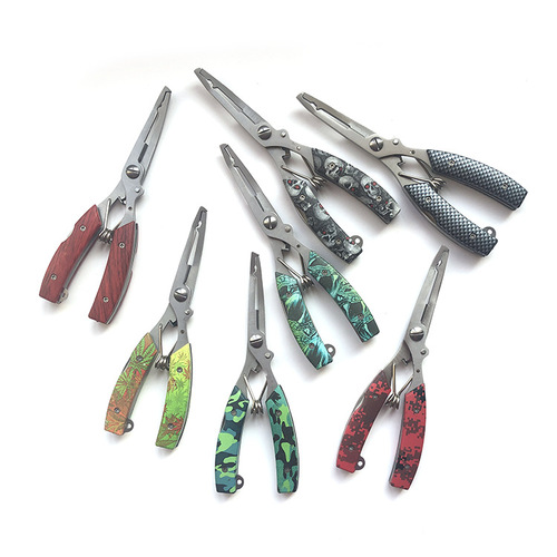 Curved mouth fish control hook opener, stainless steel lure pliers, multi-functional eagle mouth fishing pliers, powerful horsefish line cutter