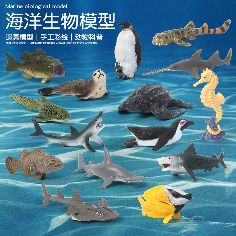 Selección estricta de nuevos juguetes educativos para niños animales marinos modelo de simulación pingüino juguetes creativos para estudiantes de primaria