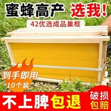成品巢框带蜜蜂巢础带框巢础巢脾杉木蜂箱专用全套中蜂巢框蜂巢基