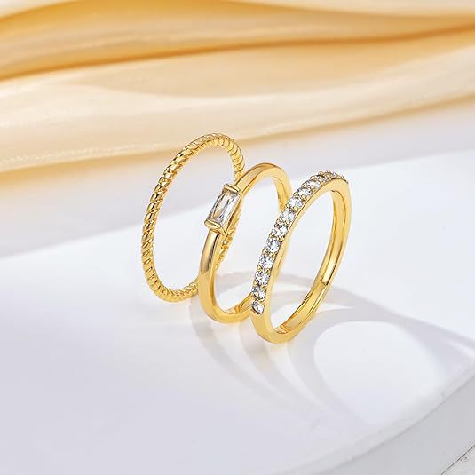 Simple Style Geometric Zinc Alloy Plating Artificial Diamond Women's Rings display picture 5