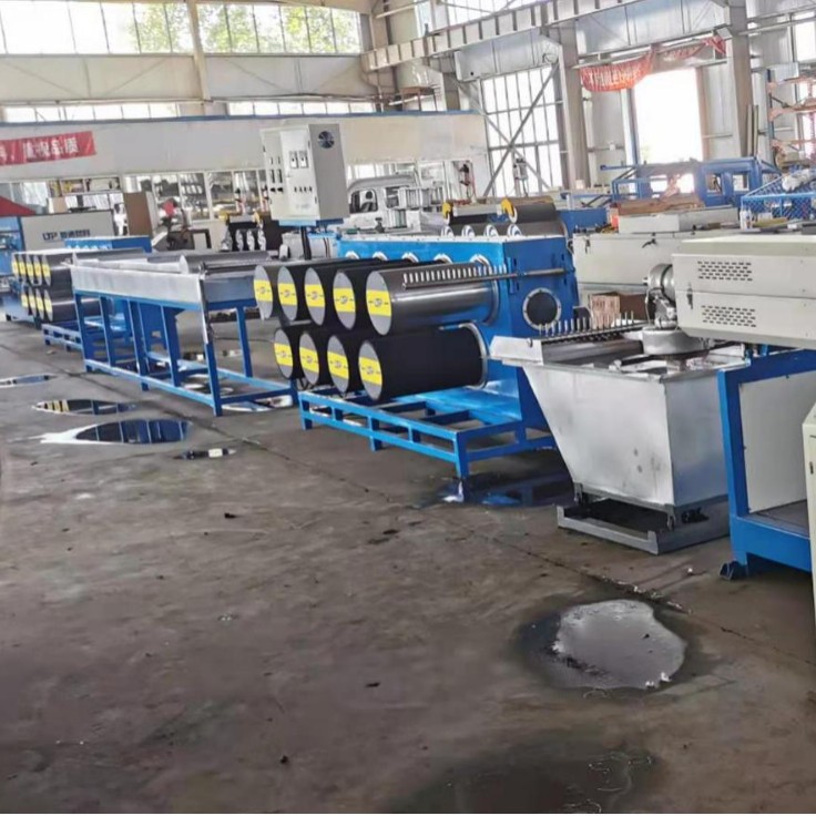 塑料圆丝拉丝机组 PE低压塑料精密扁丝拉丝机组 塑料拉丝机组