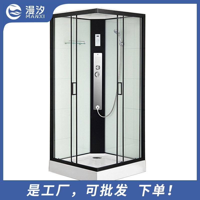 整体淋浴房玻璃门方形一体家用卫生间沐浴房隔断宾馆酒店用移动