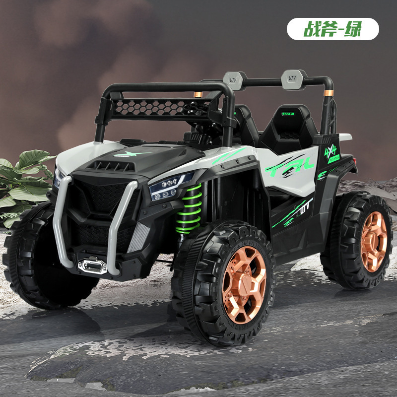 Coche eléctrico para niños con tracción en las cuatro ruedas vehículo todoterreno coche de cuatro ruedas doble convertible bebé control remoto coche de juguete coche de bebé sentado adulto