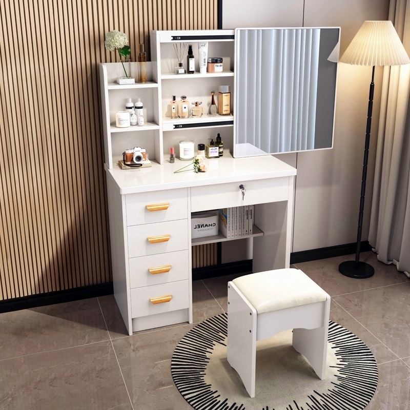 Tocador Mesa 918 dormitorio pequeño apartamento de almacenamiento mesa de maquillaje con luces Comercio exterior transfronterizo