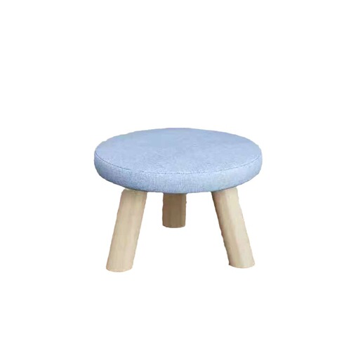 Round Fabric Shoe Bench, Household Small Mushroom Bench, Stylish Sofa Small Round Bench, Washable Printed Wooden Pedal Bench