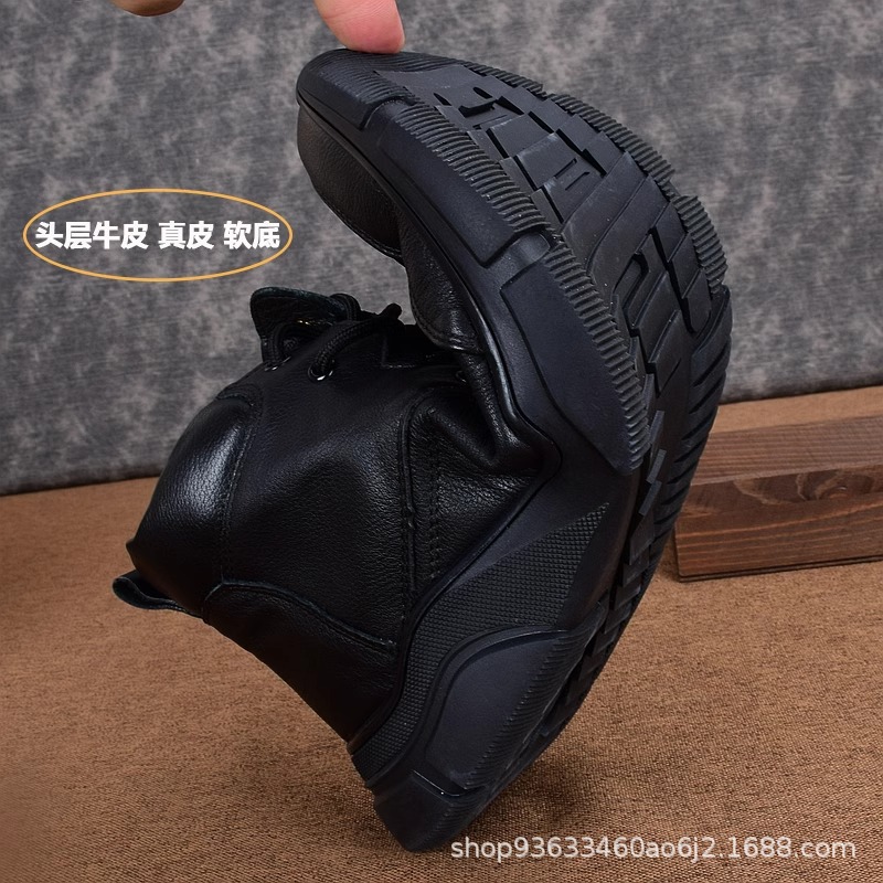 대외 무역 남성 신발 겨울 따뜻한 하이 탑 캐주얼 가죽 신발 남성 가죽 비즈니스 기모 두꺼운 마틴 부츠 남성면 신발