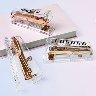 Note series transparent stapler thickened learning office labor-saving student materials manual acrylic stapler