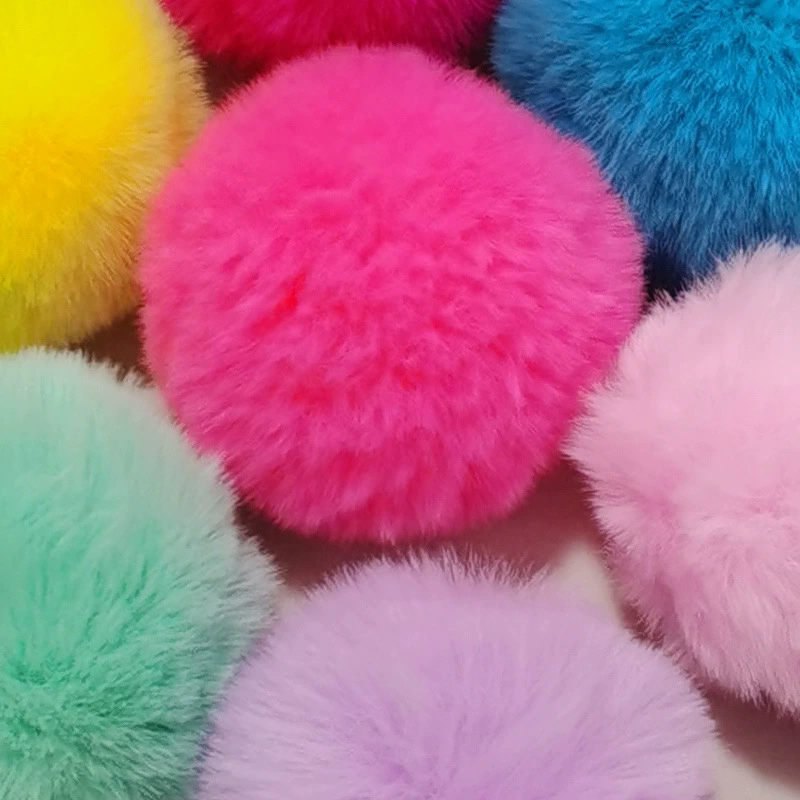 Оптовая продажа от производителя: 9cm искусственных помпонов из кроличьего меха для шапок, сумок, брелоков, аксессуаров, поставка из Иу