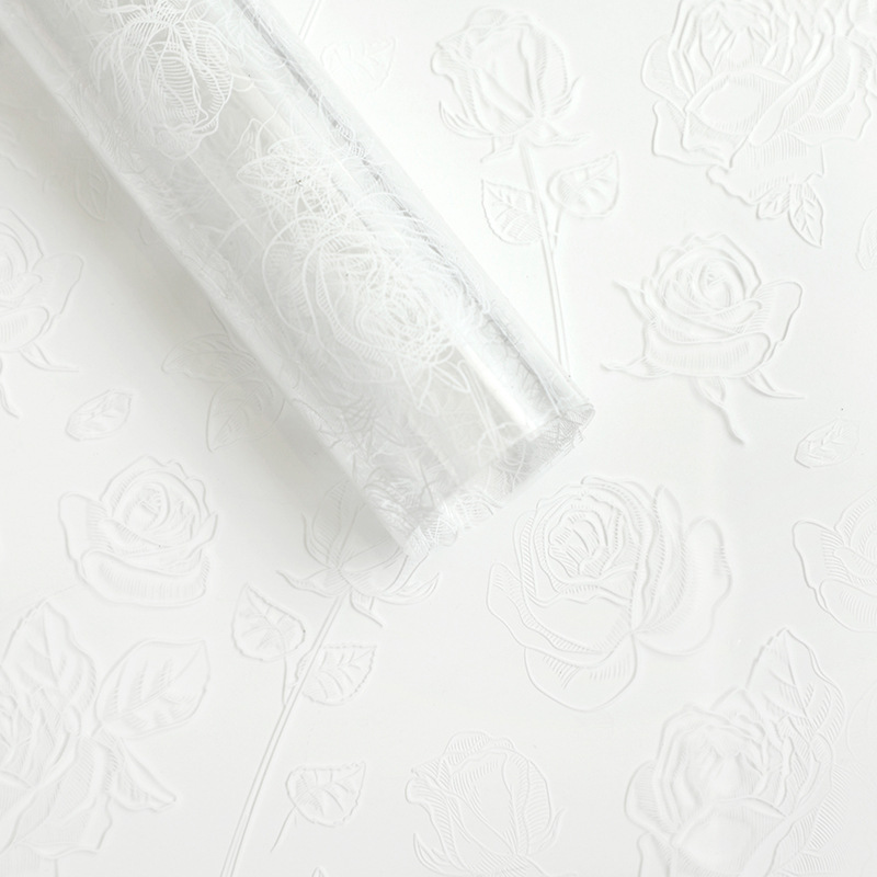 Huaxi rosa cristal OPP papel de embalaje de flores vidricola impresión transparente ramo de flores papel de embalaje de flores