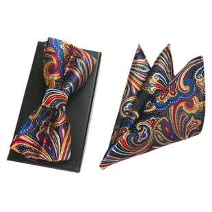 Ruifeng in stock supply polyester fashion trend men's suit bow tie pocket towel suit bridegroom wedding bow tie