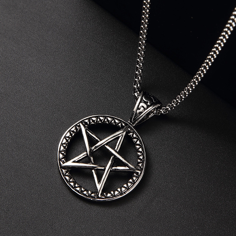 Collier pendentif ancre pour homme en acier inoxydable_voghion.com