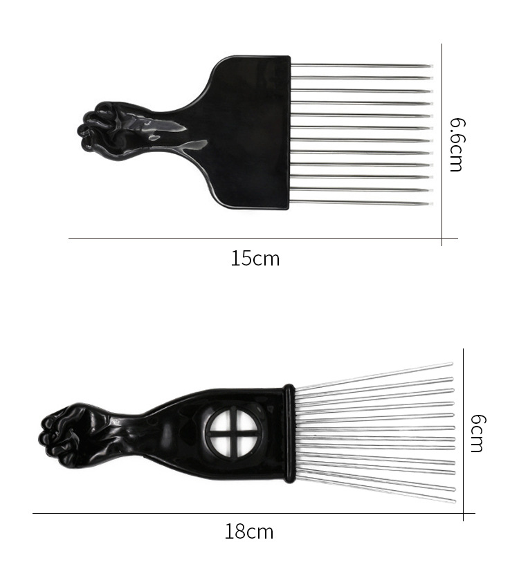 Black Hot Mesh Comb Set Image 7