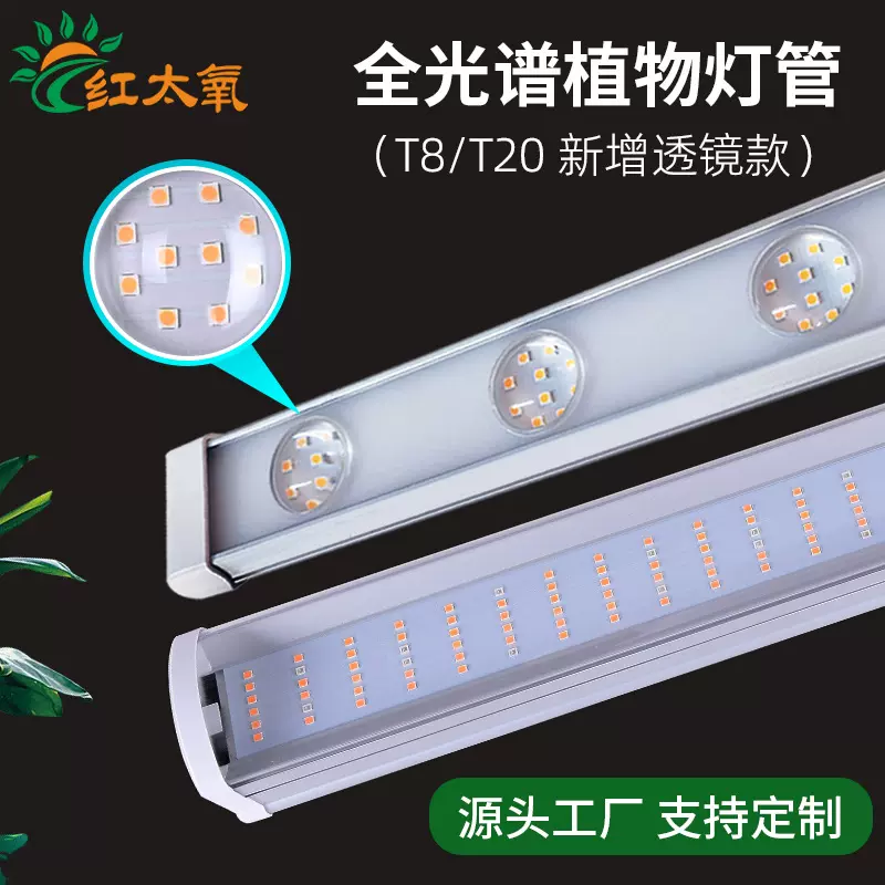 全光谱T8T20植物灯管LED蔬菜大棚种植室内家用花卉多肉生长补光灯