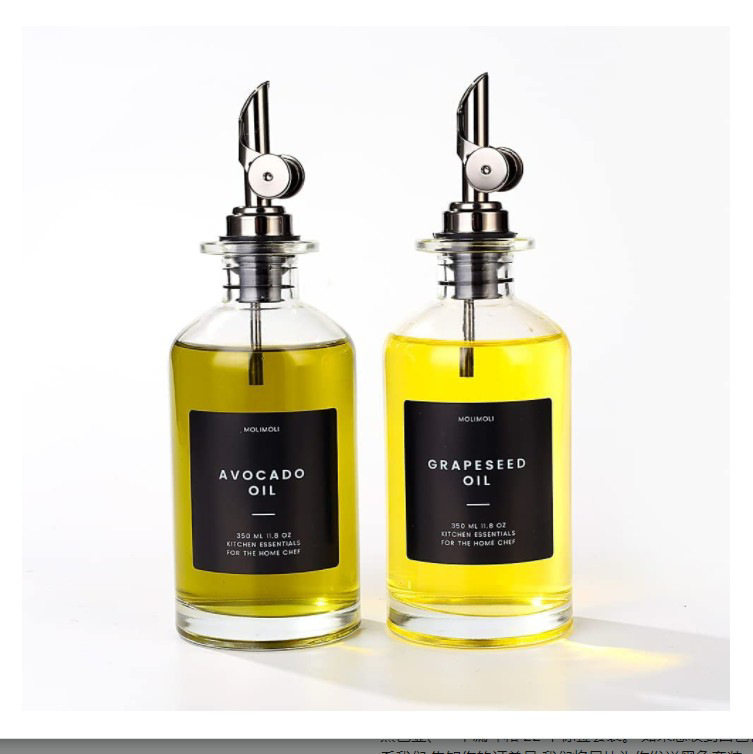 Botella de control de aceite de apertura y cierre automático de Amazon, salsa de soja de vidrio, vinagre, condimento de cocina, botella de jarabe de aceite de oliva, botella de aceite a prueba de fugas