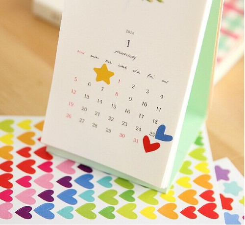 Korean Love Pentagon Star Round Sticker Album DIY Black Paper Handmade Growth Manual Decoration Material Sticker