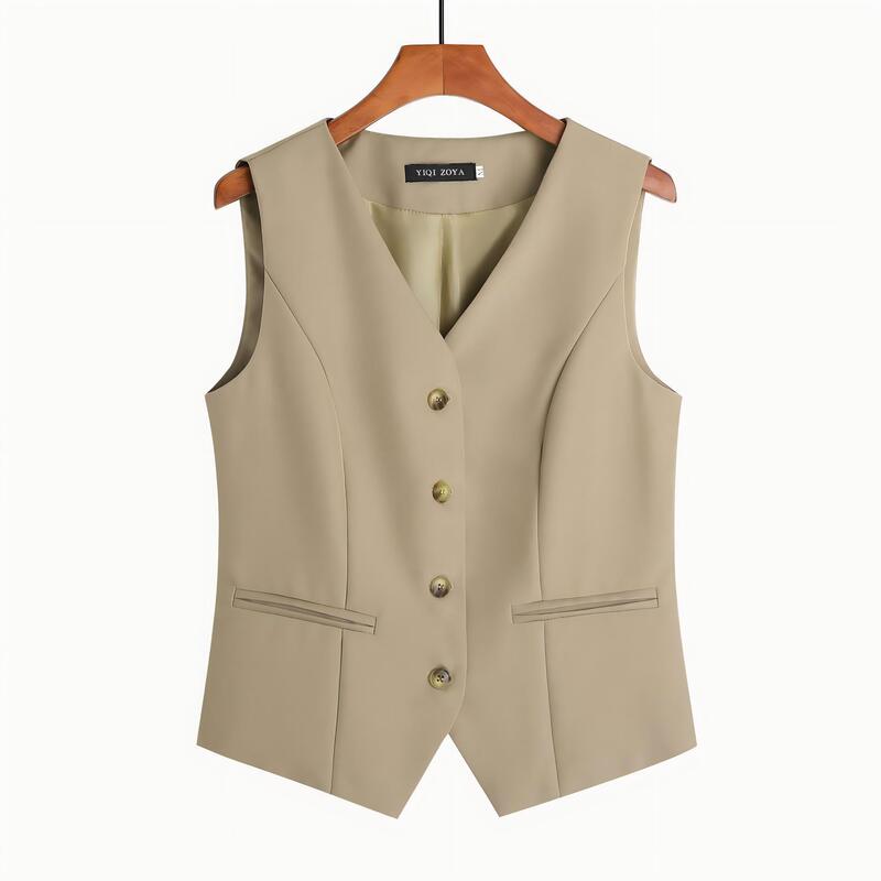 2026 Spring and Autumn New Style Women's Suit Vest Slim Fit Outerwear Layered Short Vest for Women