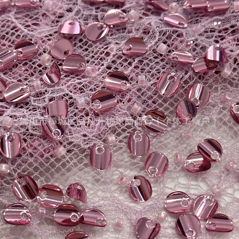 Tejido de sequinilla tejido de bordado pesado tejido de cordón de encaje de verano vestido de noche alta tela de moda image 3