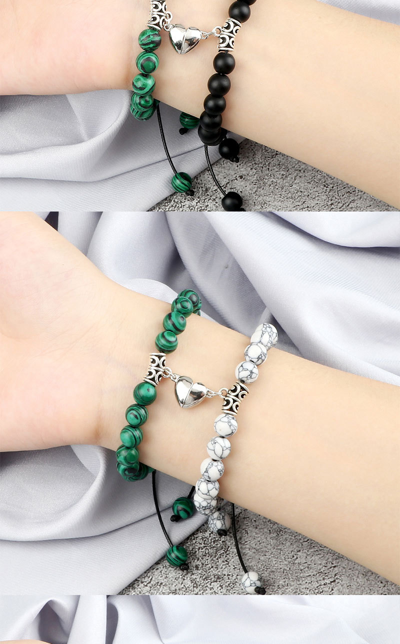 Heart Shaped Magnetic Braided Couple Bracelets For Relationships_voghion.com