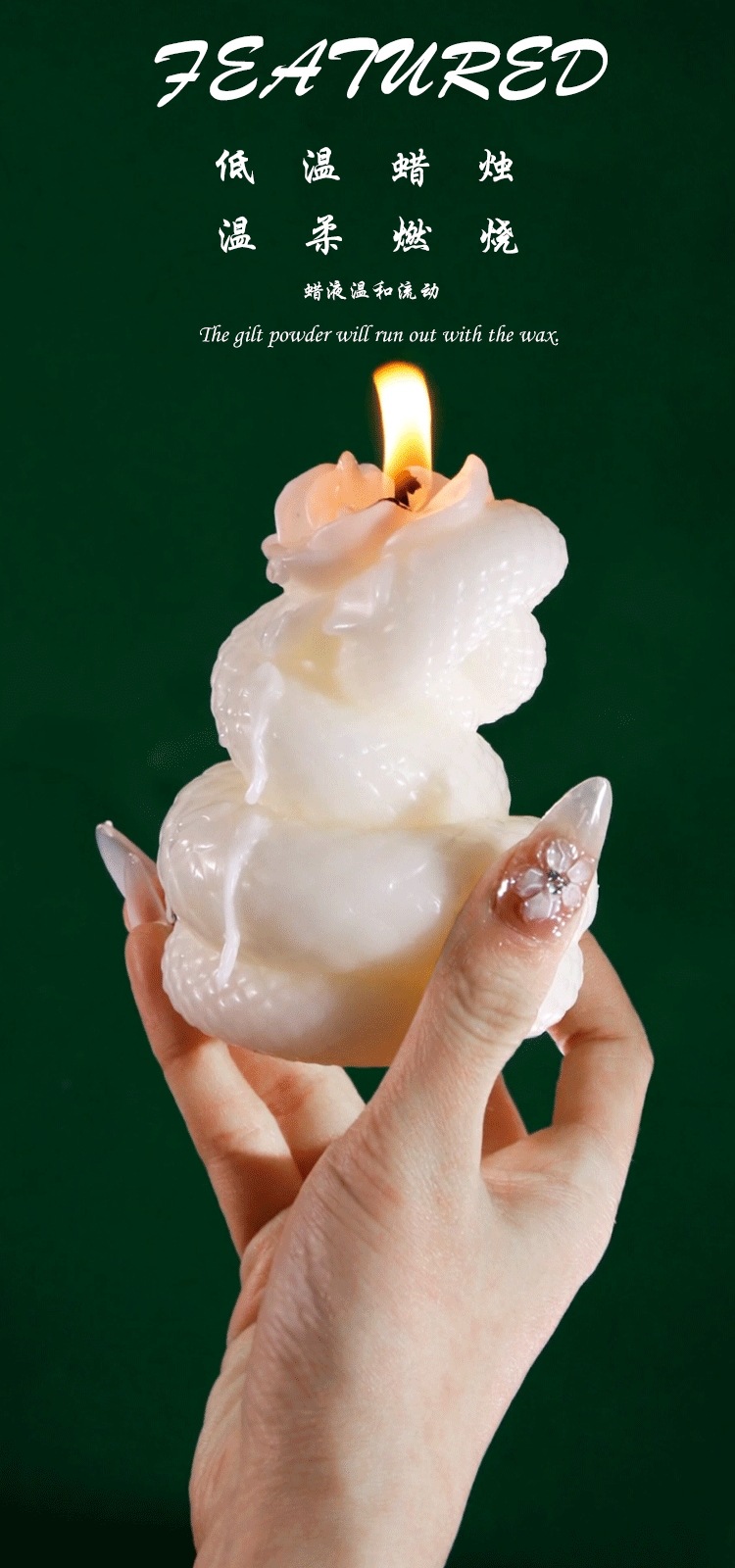Low-Temperature Soy Wax Massage Candle with Nipple Clamps and Handcuffs for Adult Couples — detail image 1