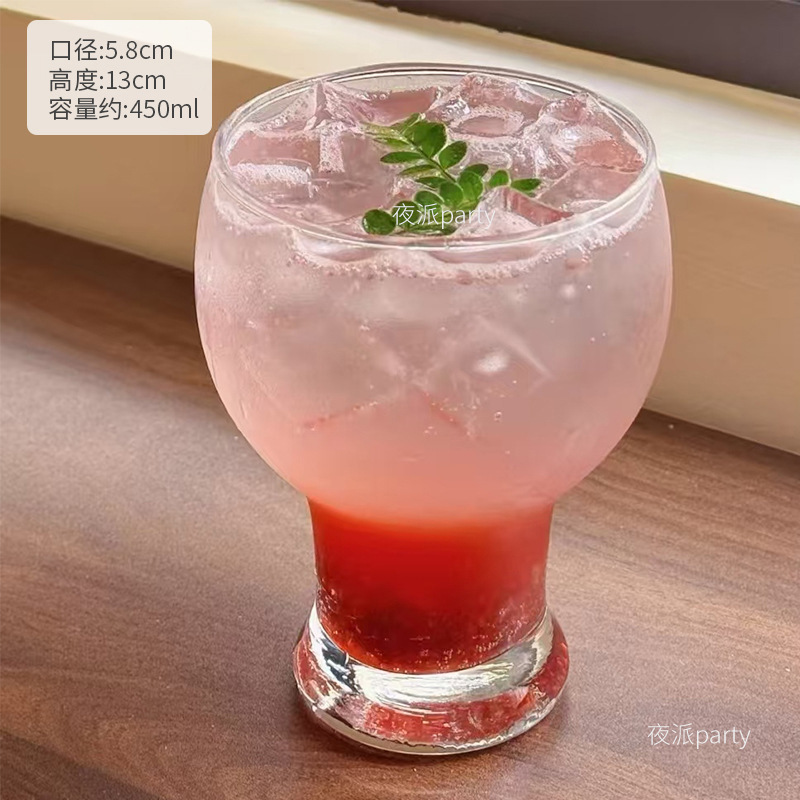 インスタイルインターネットセレブジュースカップガラスミルクティーカップドリンクカップドリンクカップカクテルカップフルーツティーカップ|undefined