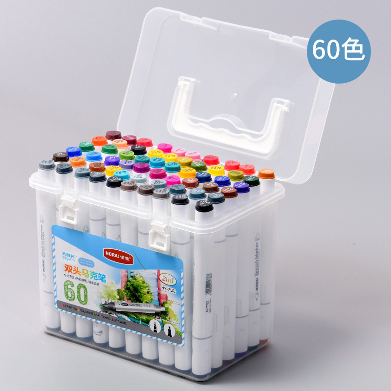 Noya marcador doble cabezal estudiantes aceitosos y niños juego bolígrafos color especial 48 colores marcadores gran capacidad