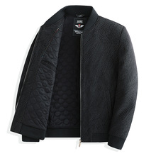 毛呢夹克男士加厚款棉中年50岁爸爸装秋冬季外套60中老年人上衣服