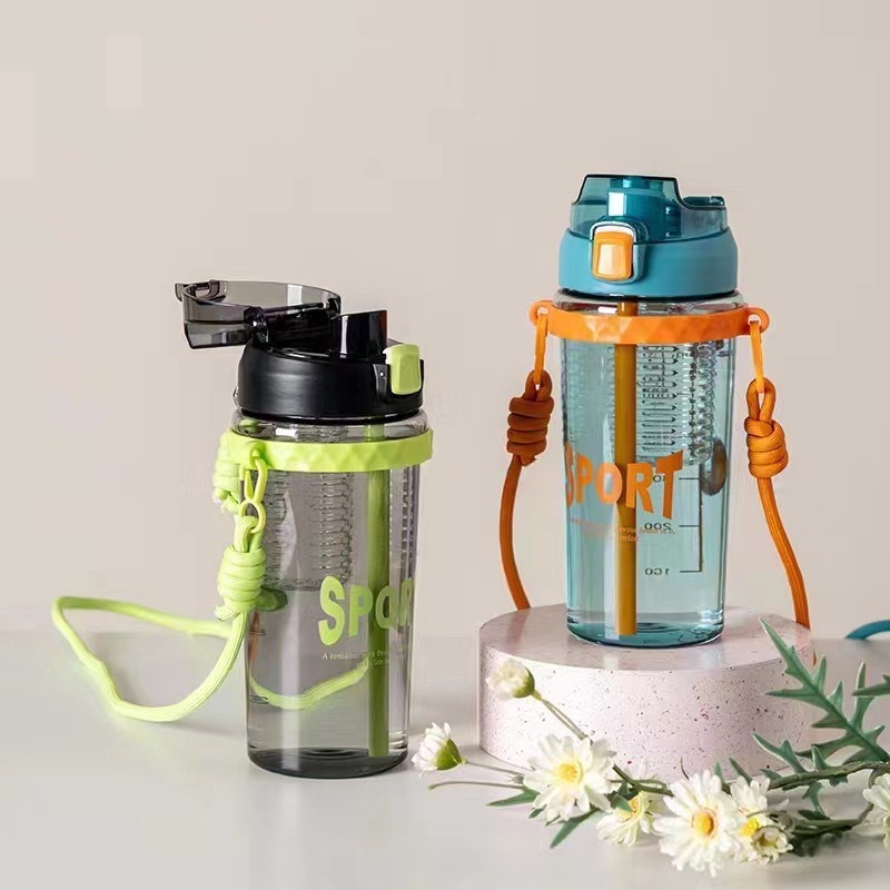 Taza de té de verano de flores de niñas de gran capacidad taza de agua deportiva de fitness hervidor de agua taza de paja taza espacial portátil